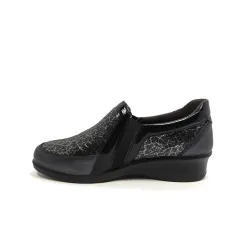 Laura Azaña Cuña 4cm serp charol PE 21846 Negro | Calzados Santa Clara