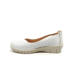 Laura Azaña Cuña calados 4cm PE 17194 Blanco | Calzados Santa Clara