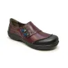 Laura Azaña Mocasín combi botón PE 11882 Burdeos | Calzados Santa Clar