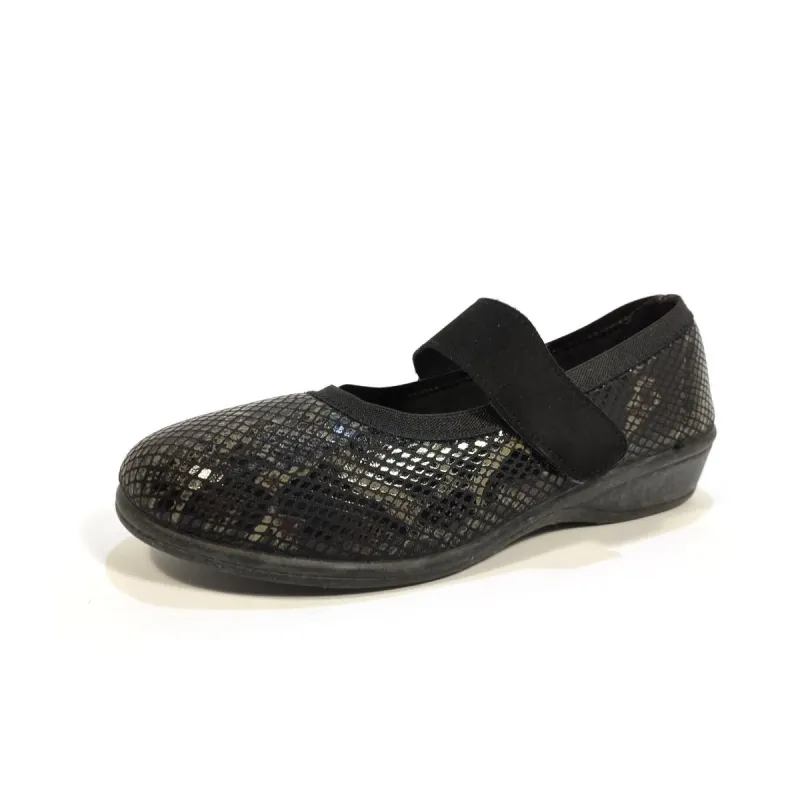 Dr. Cutillas Merceditas serpiente 776 Negro | Calzados Santa Clara