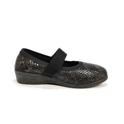 Dr. Cutillas Merceditas serpiente 776 Negro | Calzados Santa Clara
