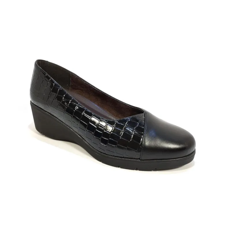 Galiana Cuña combi coco 1021 Negro | Calzados Santa Clara