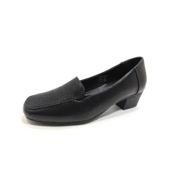 Leirong Tacón mocasín serpiente 8560 Negro | Calzados Santa Clara