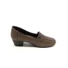 Leirong Tacón mocasín serpiente 8560 Marrón | Calzados Santa Clara