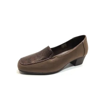 Leirong Tacón mocasín serpiente 8560 Marrón | Calzados Santa Clara