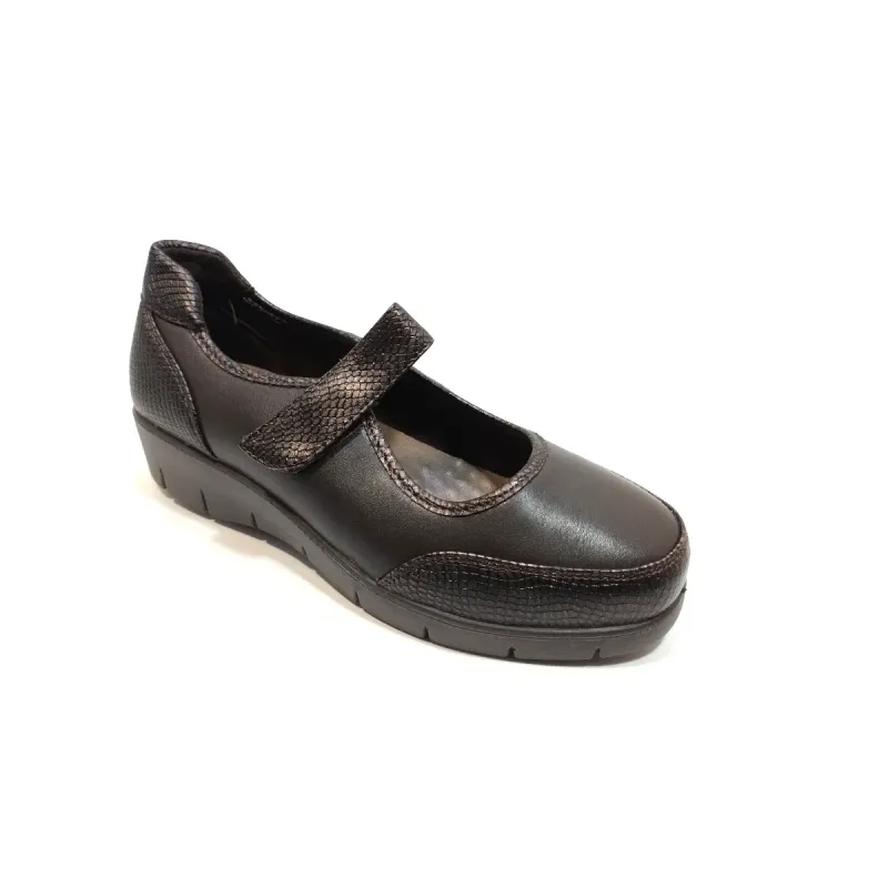 Leirong Merceditas velcro 555 Marrón | Calzados Santa Clara