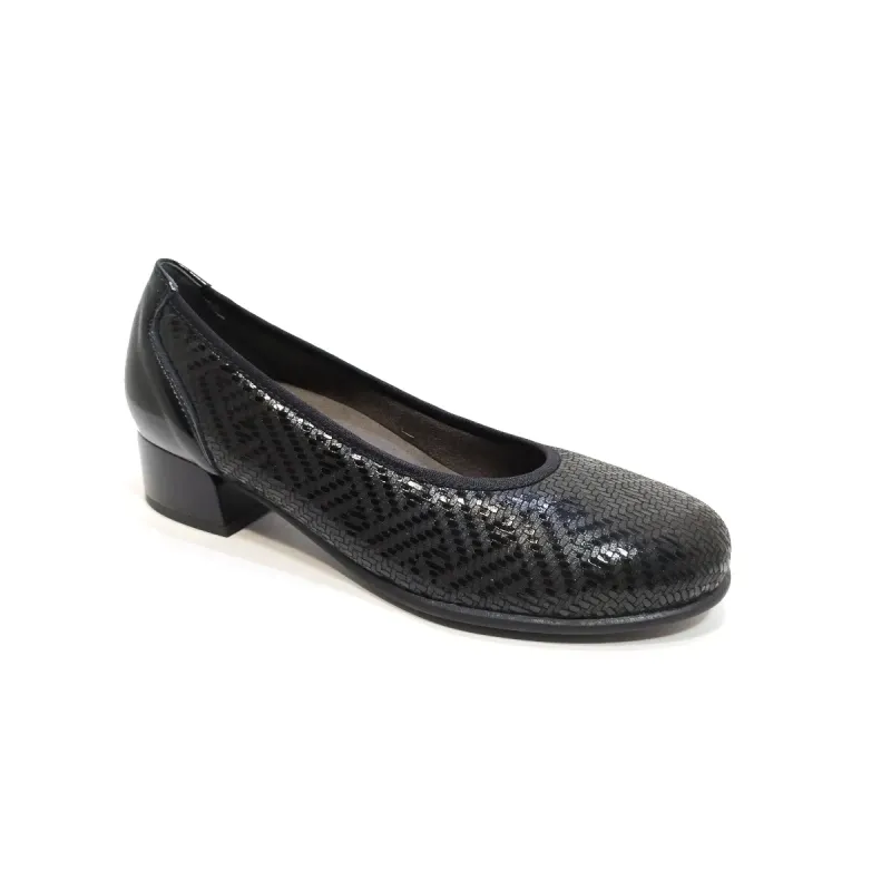 Pitillos T.bajo licra jaspe 11636 Negro | Calzados Santa Clara