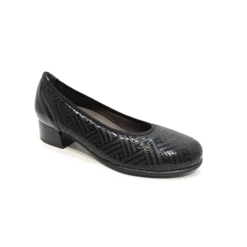 Pitillos T.bajo licra jaspe 11636 Negro | Calzados Santa Clara