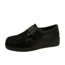 Dr. Cutillas Cuña licra velcro grabado 57420 Negro | Calzados Santa Cl