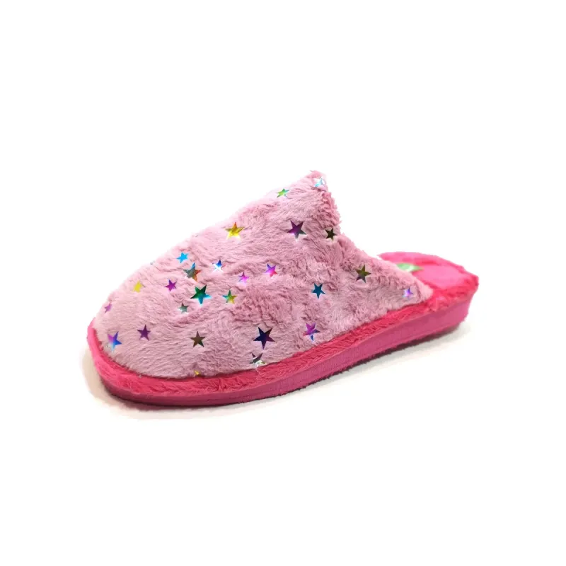Amoros Chinela juv pelito Star 410368 Rosa | Calzados Santa Clara