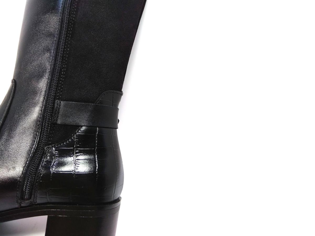 Laura Aza a Bota combi coco hebilla el stico t. 5.5cm 21752 Negro